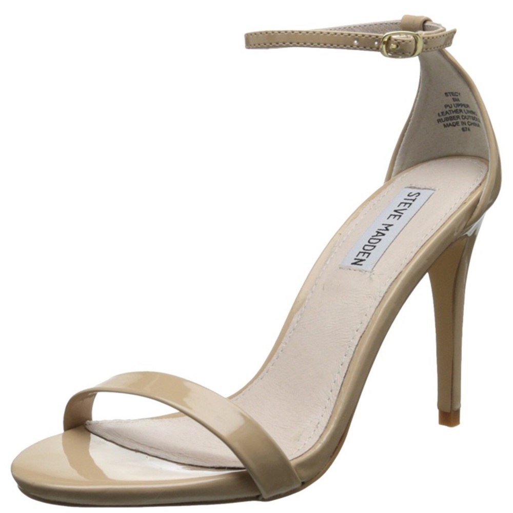 Steve Madden Blush Patent Stecy Sandal Heel